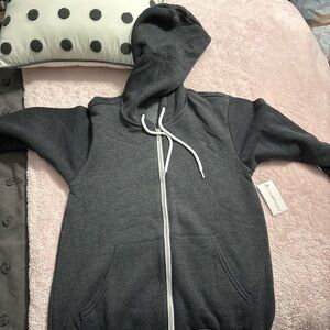 Dark Gray Zip-Up Orange Theory Hoodie